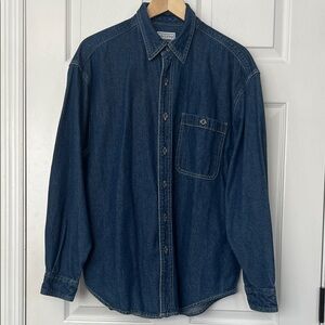 Arizona Jean Company Dark Blue (medium weight) Denim Shirt w/Metal Buttons